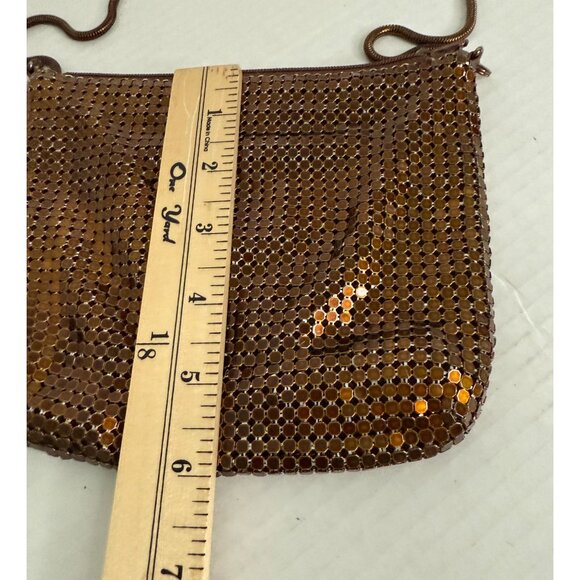 Womens Vintage Gold Mesh Evening Crossbody Purse – Made in Hong Kong Cocktail - Picture 6 of 9
